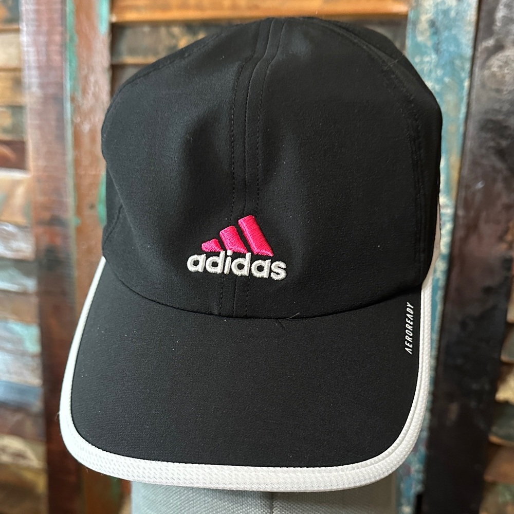 Adidas Black Cap with Pink and White Accents